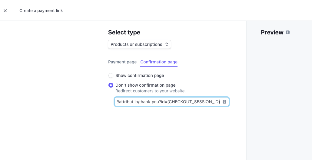 add stripe checkout session id to confirmation redirect payment links